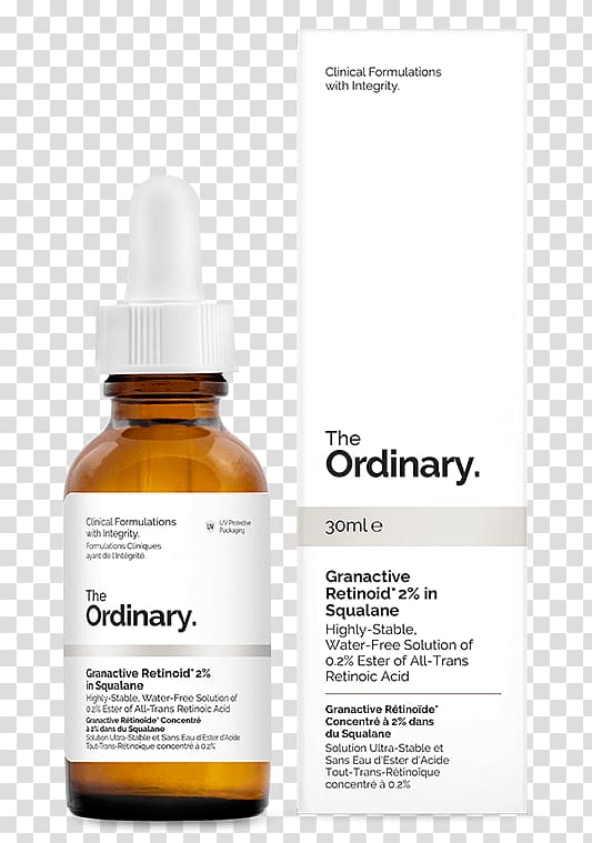The Ordinary. Granactive Retinoid 2% in Squalane The Ordinary. Advanced Retinoid 2% The Ordinary. 100% Plant-Derived Squalane, others transparent background PNG clipart