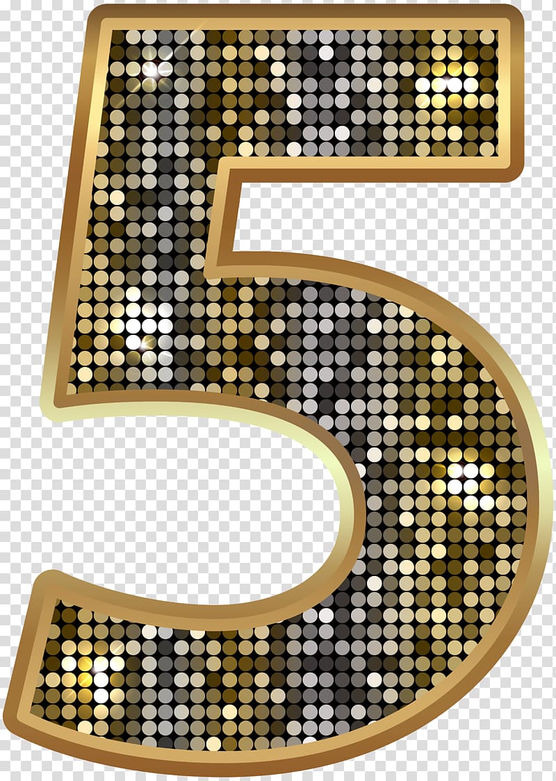 number 5 , Definition Pattern recognition Dictionary English Pattern, Number Five Deco Gold transparent background PNG clipart