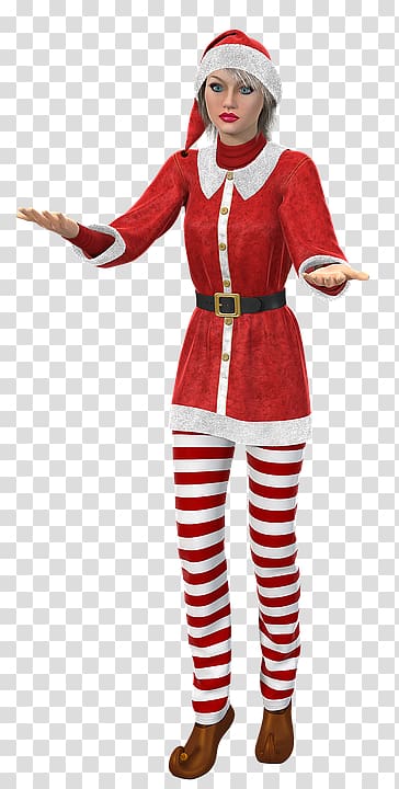 Santa Claus Costume Christmas Woman, others transparent background PNG clipart