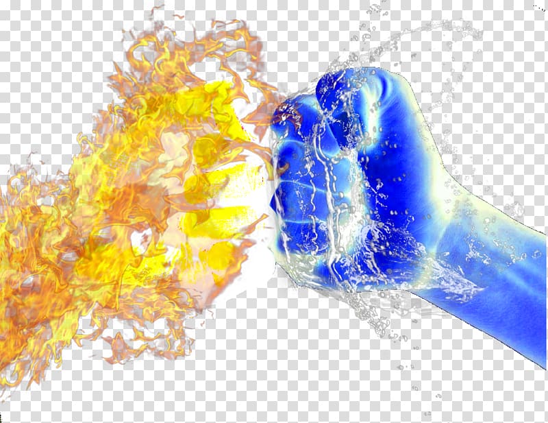 Fire , Ice and Fire fist fight transparent background PNG clipart