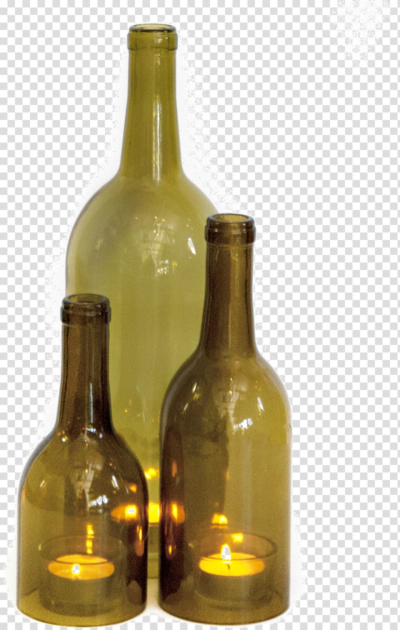 Glass bottle Glass bottle Lantern Candle, wine bottle transparent background PNG clipart