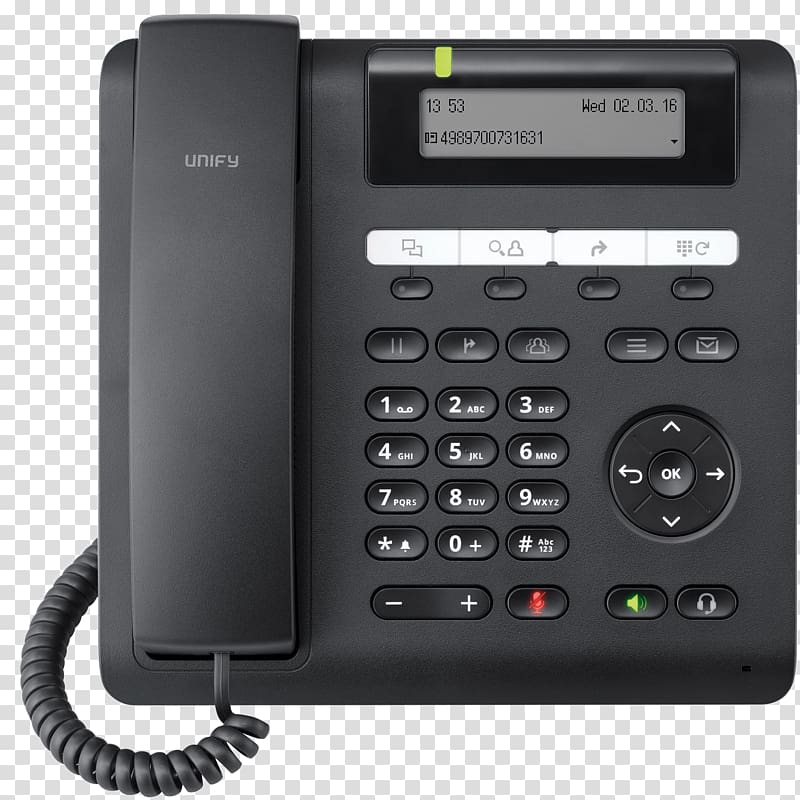Telephone Unify OpenScape Desk Phone IP 55G VoIP phone Unify Software and Solutions GmbH & Co. KG. Unify OpenScape Desk Phone CP200, others transparent background PNG clipart