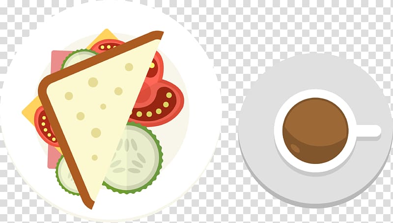 Coffee Breakfast sandwich Omelette Breakfast sausage, Western-style breakfast transparent background PNG clipart