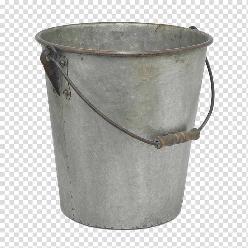 Bucket Pail Metal Galvanization Bathtub, bucket transparent background PNG clipart
