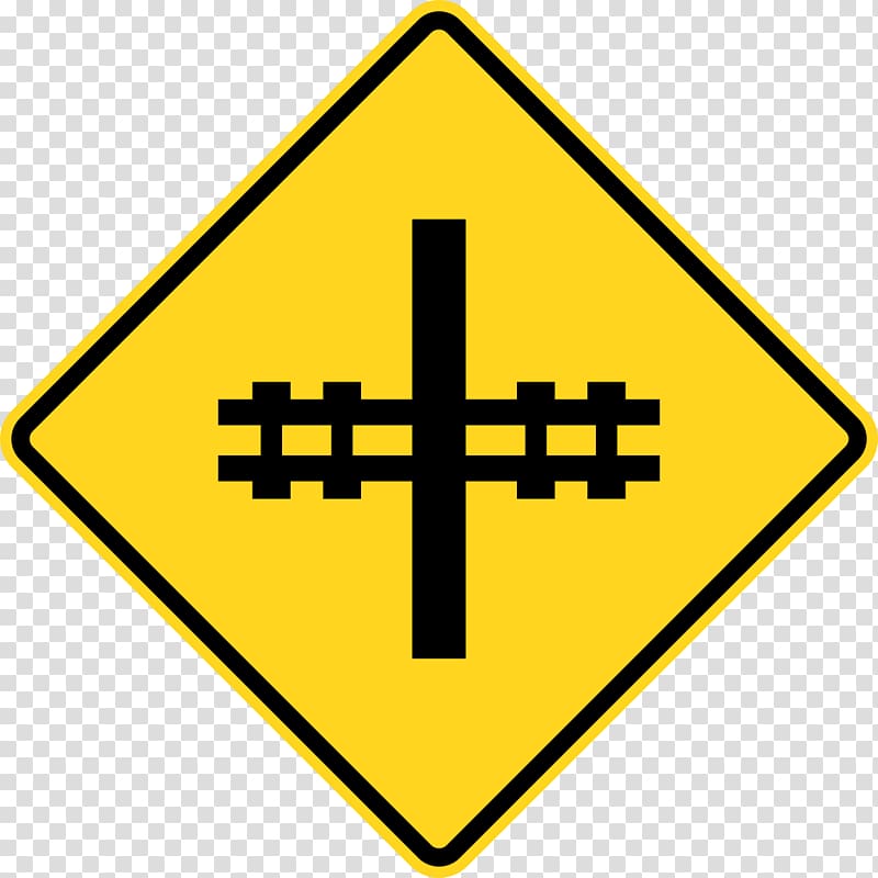 Rail transport Level crossing Traffic sign Road Warning sign, Traffic Signs transparent background PNG clipart