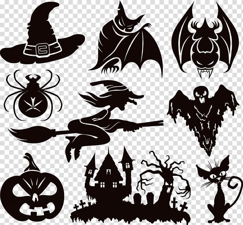 Halloween , Halloween elements transparent background PNG clipart