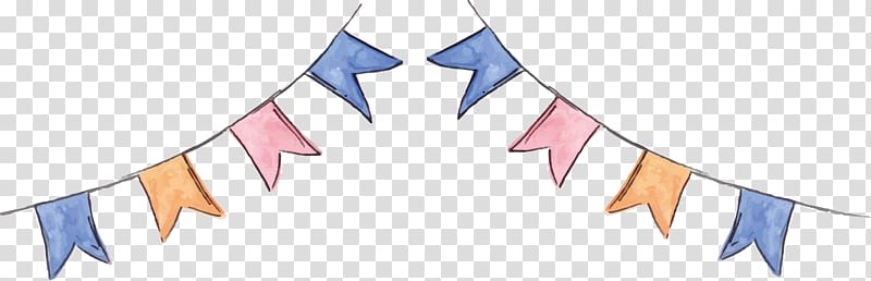 pink and blue bunting borderline, Watercolor painting Flag Icon, Colorful watercolor flags transparent background PNG clipart