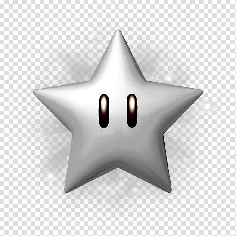 Super Mario Bros. Super Mario Galaxy Star, silver star transparent background PNG clipart