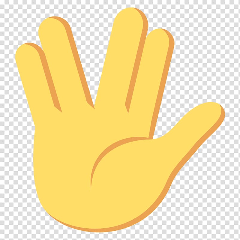 Spock Vulcan salute Emoji The finger, middle finger transparent background PNG clipart