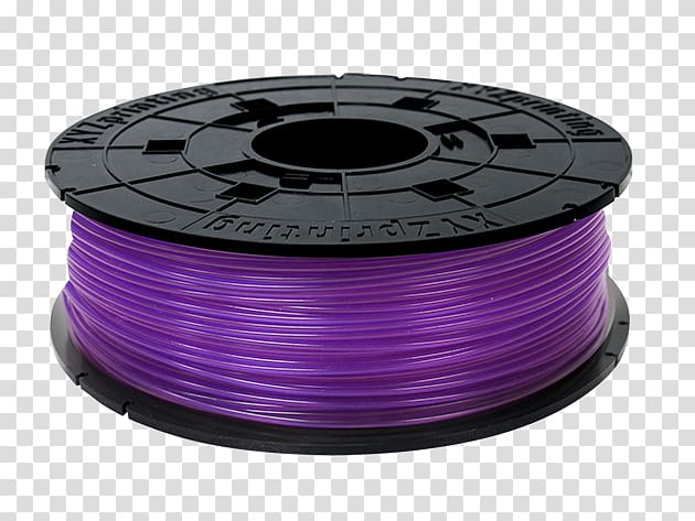 3D printing filament Polylactic acid Acrylonitrile butadiene styrene, violet filament transparent background PNG clipart