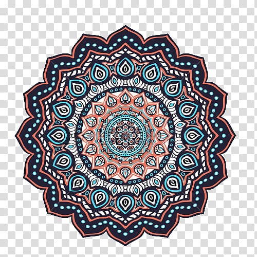 decorative patterns of islamic flower petals transparent background PNG clipart