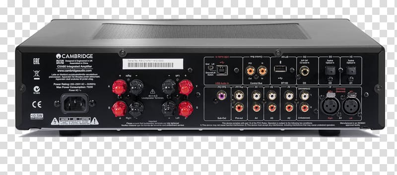 Digital audio Cambridge Audio CXA60 Cambridge Audio CXA80 Integrated amplifier Audio power amplifier, Integrated Amplifier transparent background PNG clipart