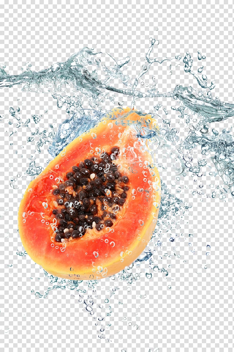 orange papaya in water, Juice Papaya Fruit Water Orange, papaya transparent background PNG clipart