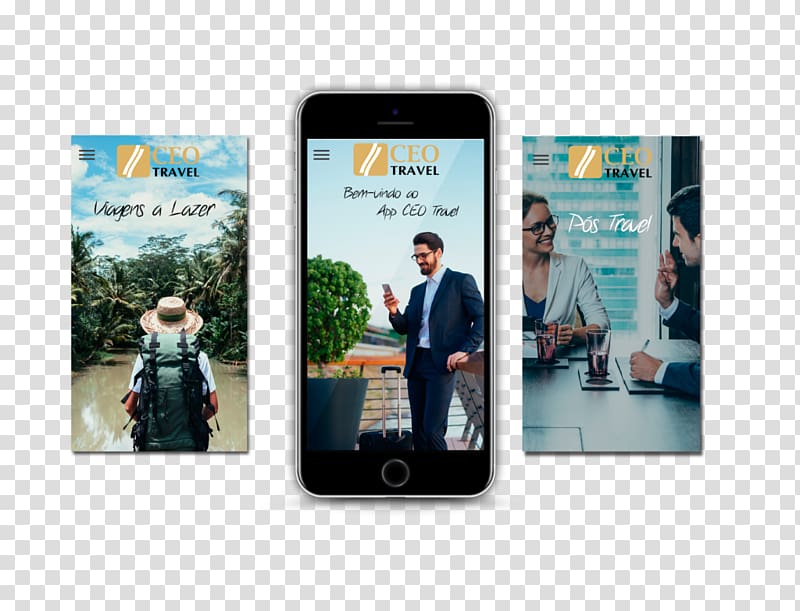 Smartphone CEO Travel Travel Agent Display advertising, Website Mock Up transparent background PNG clipart
