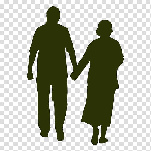 Silhouette Person, grandparents transparent background PNG clipart
