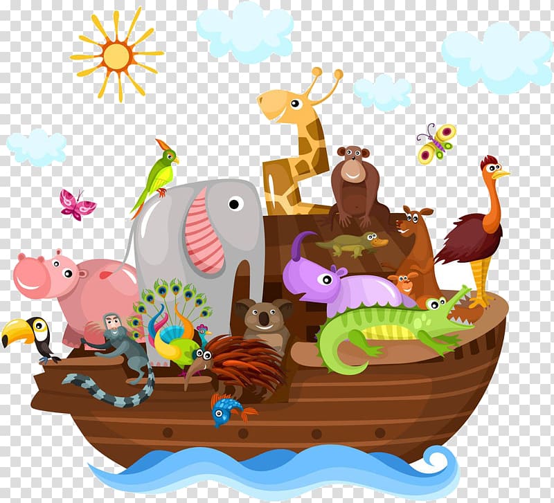 safari animal on boat illustration, An animal on a cartoon transparent background PNG clipart