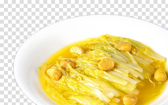 Yellow curry Vegetarian cuisine Recipe Soup Food, Chestnuts cabbage transparent background PNG clipart