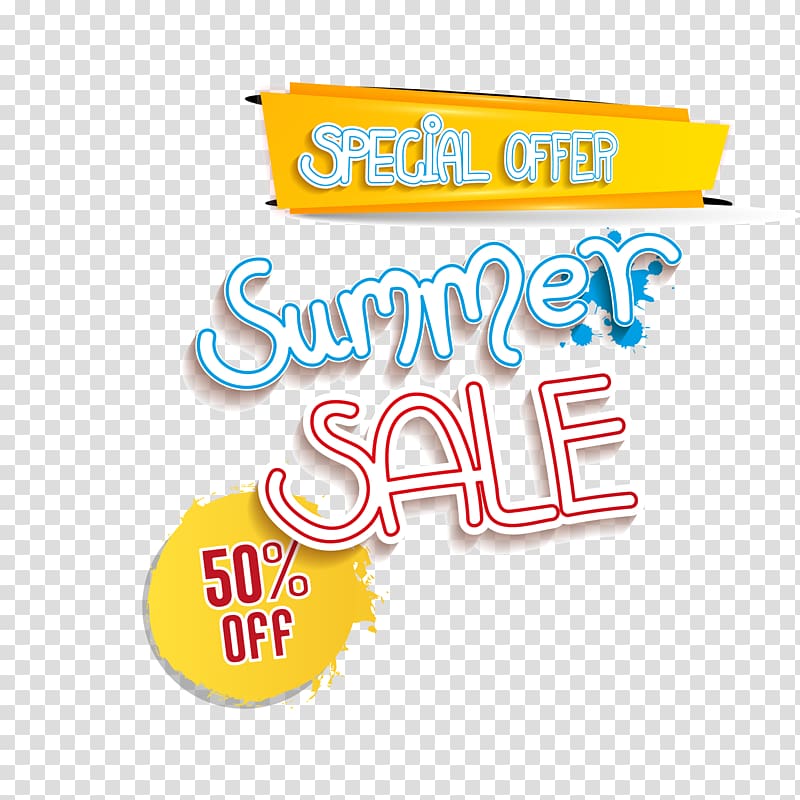 summer sale illustration, Adobe Illustrator Illustration, Summer Promotion WordArt transparent background PNG clipart