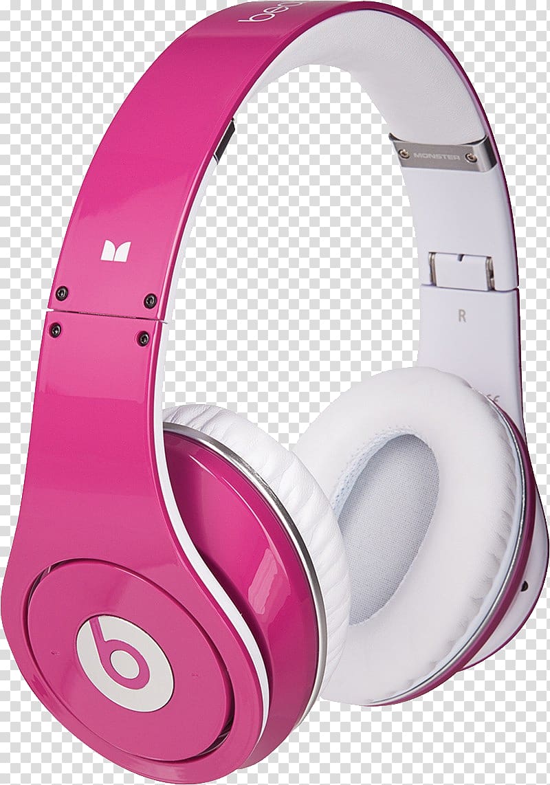 Noise-cancelling headphones Beats Electronics Active noise control, Pink headphones transparent background PNG clipart