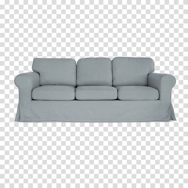 Loveseat Couch Furniture Lamp Slipcover, Gray leather sofa transparent background PNG clipart