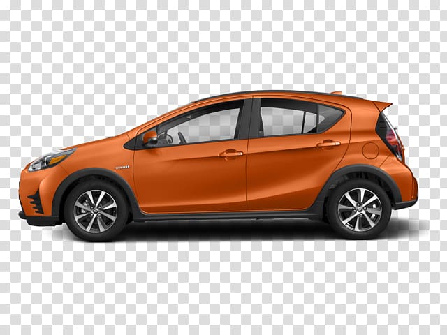 Car dealership 2018 Toyota Prius c Two Fuel economy in automobiles, car transparent background PNG clipart