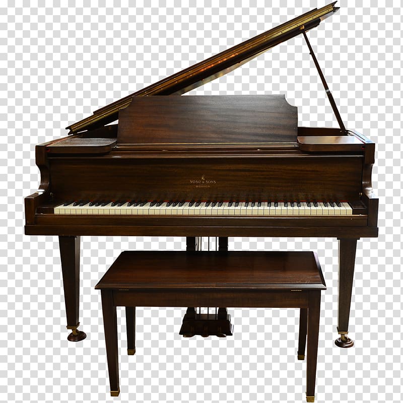 Digital piano Musical Instruments Player piano Spinet, walnut transparent background PNG clipart