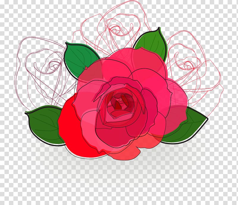 Beach rose Flower Euclidean , Rainbow Red Rose transparent background PNG clipart