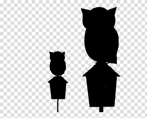 Owl Silhouette Cartoon, Black owl silhouette material transparent background PNG clipart