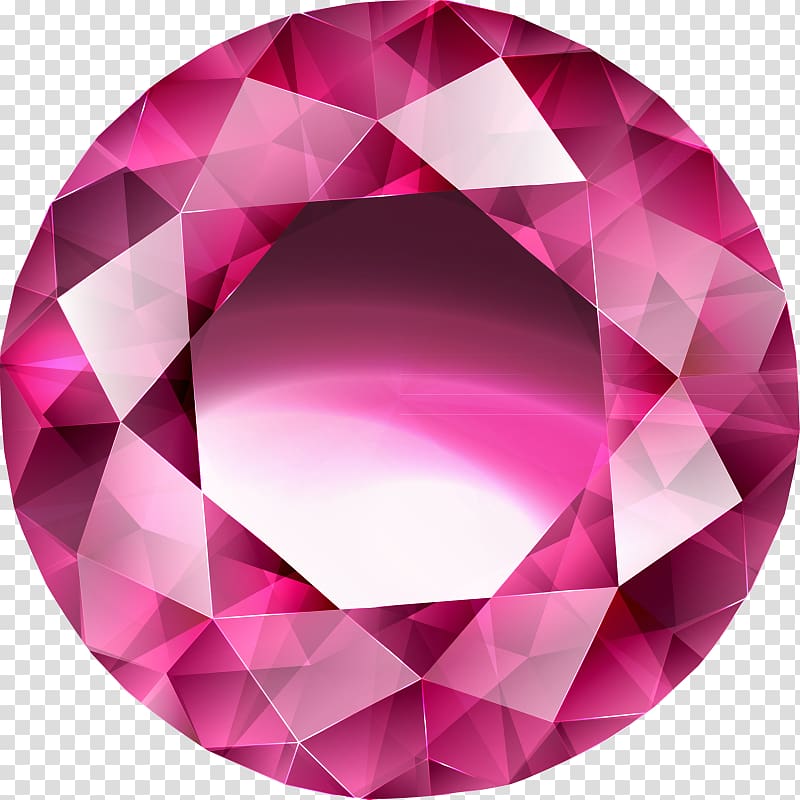 Crystal Gemstone Ruby, Colorful diamond material transparent background PNG clipart