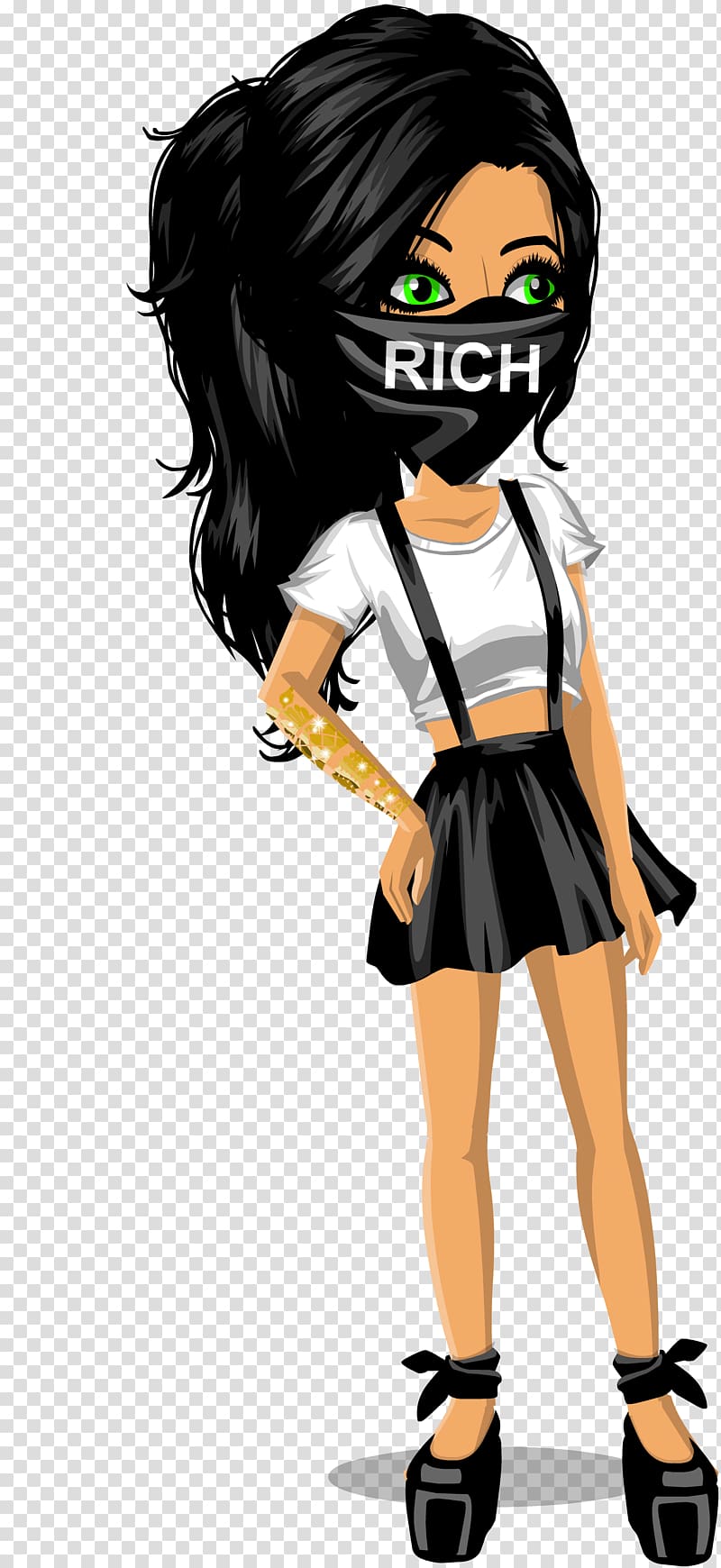 MovieStarPlanet Avatar Character Black hair, avatar transparent background PNG clipart