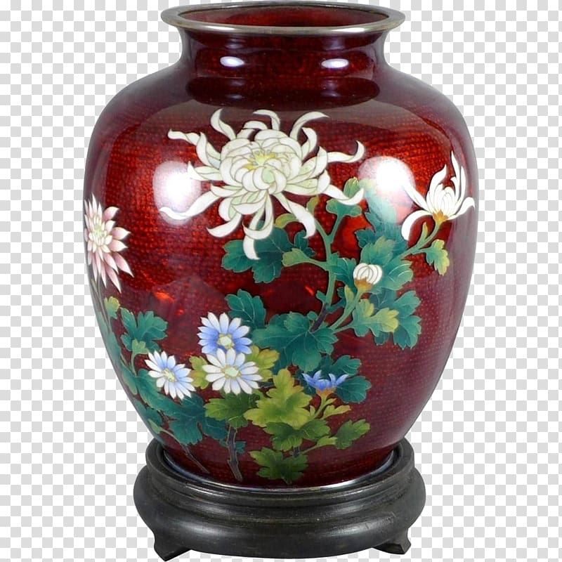 Vase Cloisonné Ceramic Japan Urn, vase transparent background PNG clipart