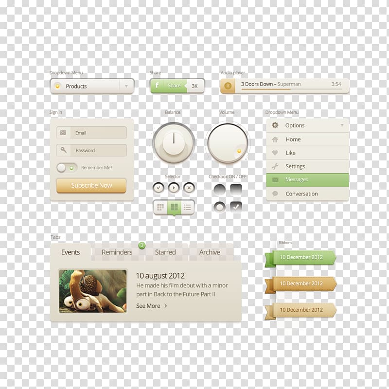User interface design Slider, Simple web UI design package transparent background PNG clipart
