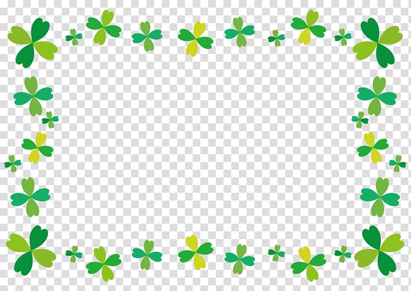cute rectangular clover frame., others transparent background PNG clipart