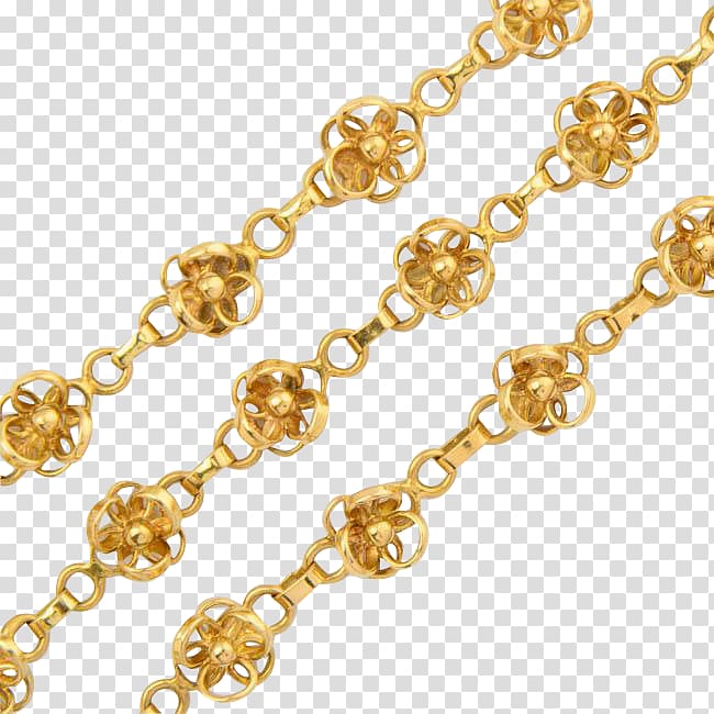 Jewellery Chain Colored gold Necklace, decorative motifs transparent background PNG clipart