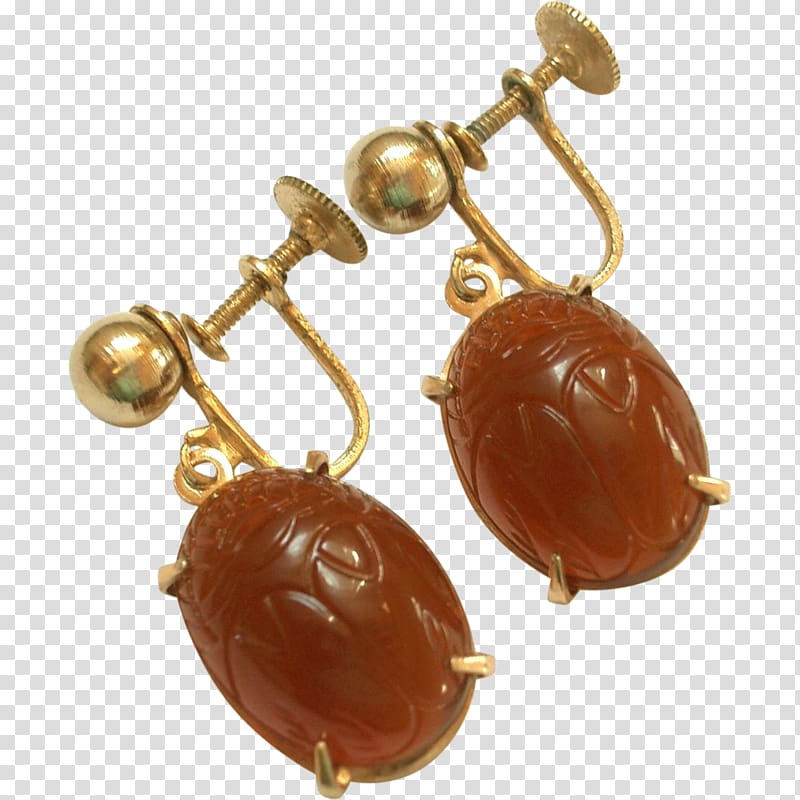 Earring Gemstone Gold Jewellery Scarab, gemstone transparent background PNG clipart