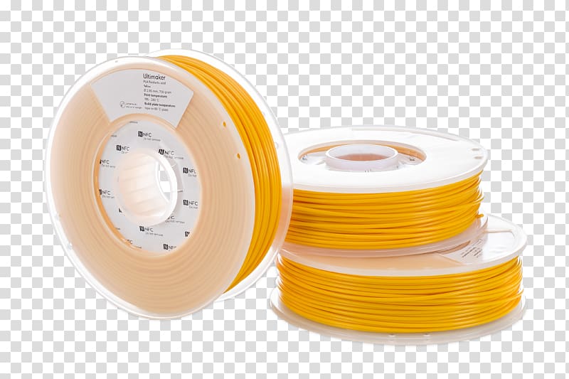 Material 3D printing filament Polylactic acid Ultimaker, printer transparent background PNG clipart