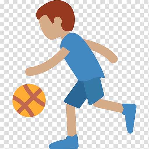 Emoji NBA Basketball Dribbling, play basketball transparent background PNG clipart