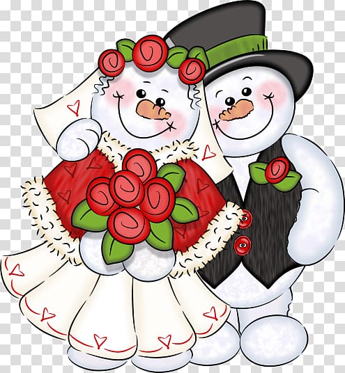 Snowman Christmas Gift Wedding Greeting card, Snowman Lovers transparent background PNG clipart