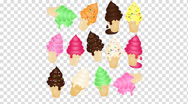Ice cream cone Pistachio ice cream Waffle, Cute ice cream transparent background PNG clipart