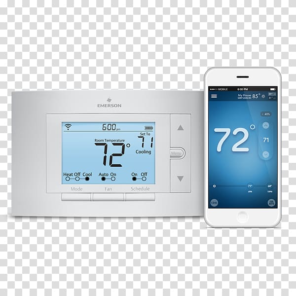 Amazon Echo Home Automation Kits Programmable thermostat Smart thermostat, Home transparent background PNG clipart