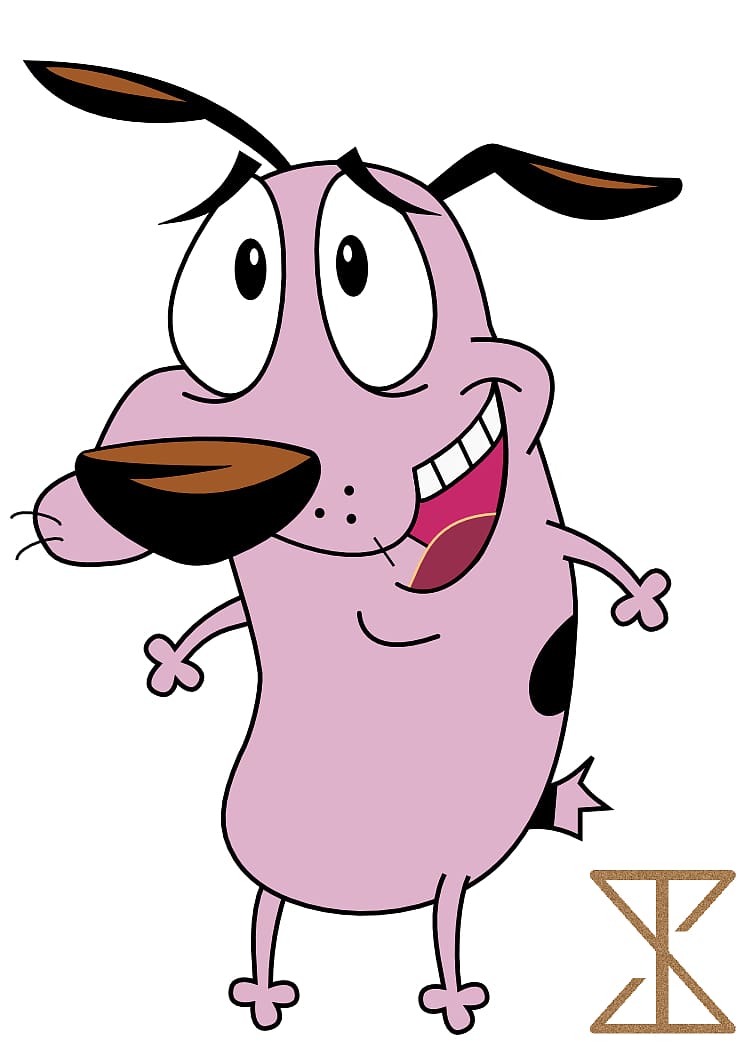 Muriel Bagge Cartoon Network T-shirt Dog Courage, Scared Dog Cartoon transparent background PNG clipart