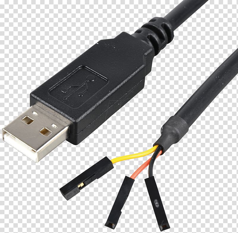 Transistor–transistor logic FTDI Serial cable Raspberry Pi USB adapter, USB transparent background PNG clipart