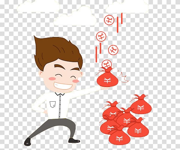 5.5 Red envelope Android Software, The boy fell from the sky red envelopes fielder transparent background PNG clipart