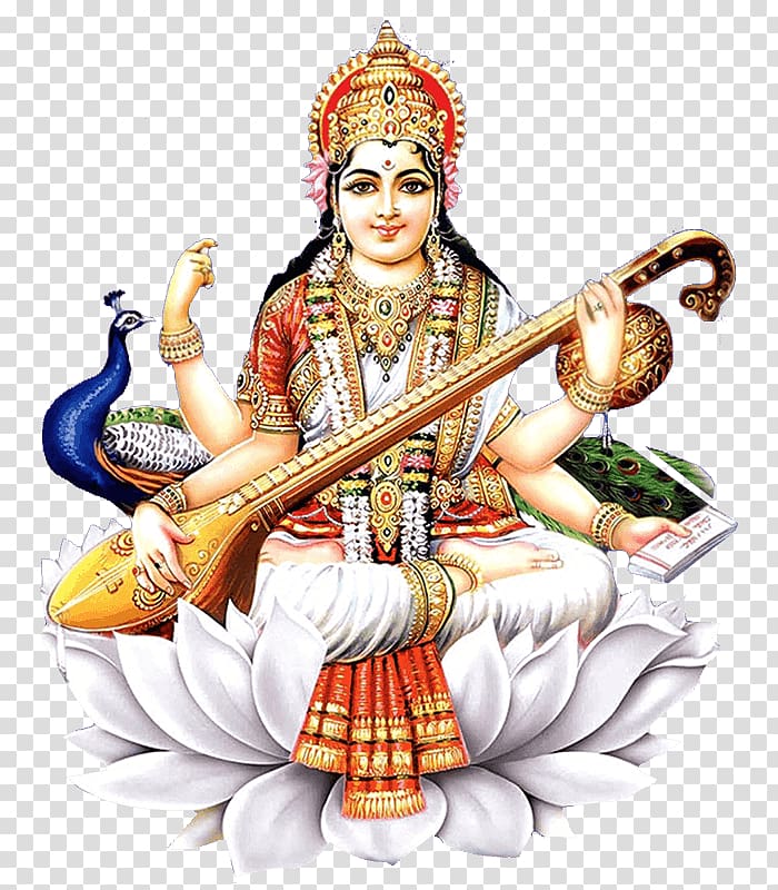 Hindu God illustration, Shiva Saraswati Vandana Mantra Basant Panchami Hinduism, puja transparent background PNG clipart
