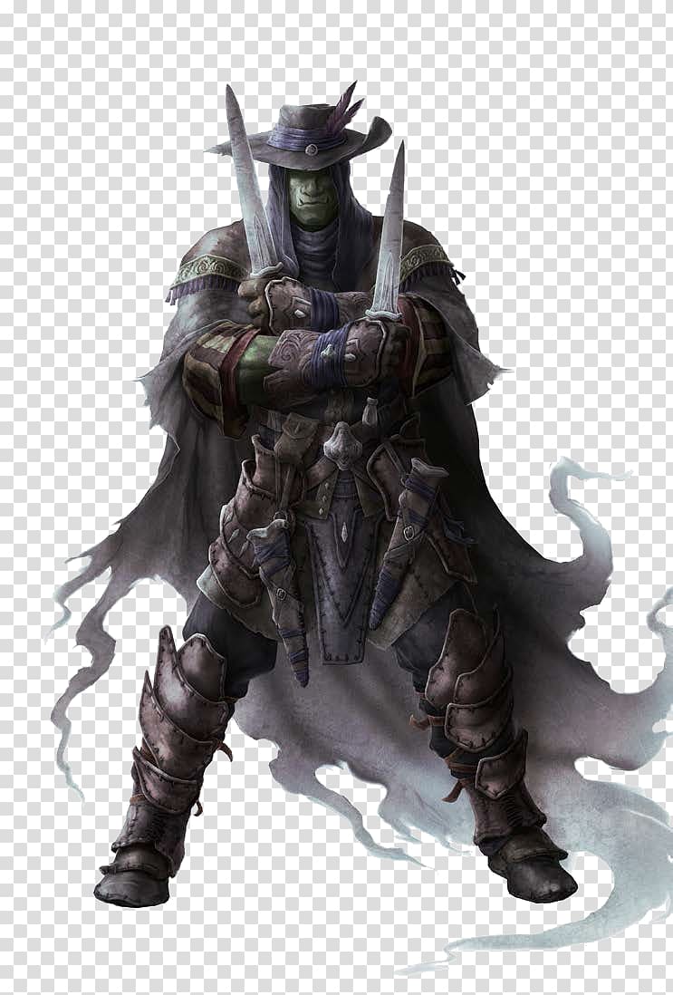 Dungeons & Dragons Pathfinder Roleplaying Game d20 System Half-orc Rogue, Elf Ranger transparent background PNG clipart