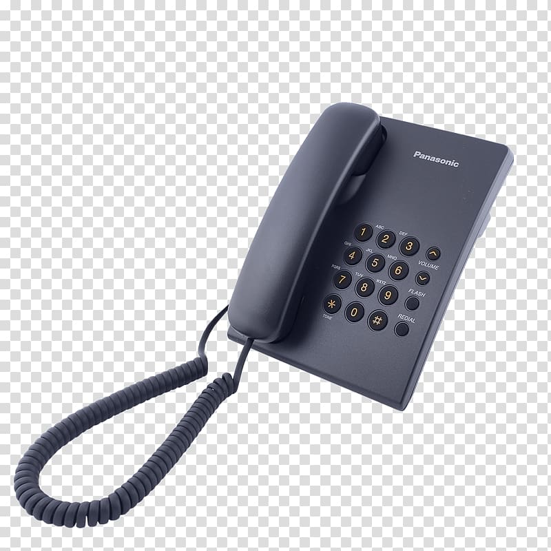Panasonic KX-TS500PDB Black Telephone Home & Business Phones VoIP phone, others transparent background PNG clipart