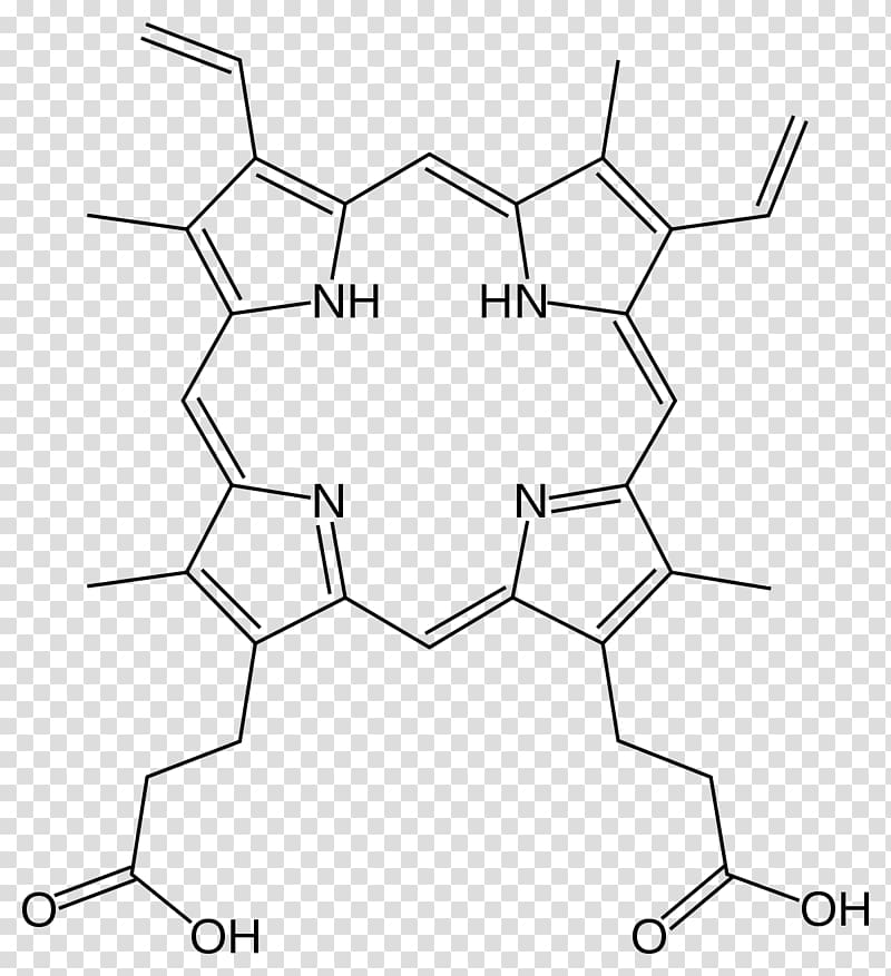 Hemoglobin Heme Porphyrin Chemical structure, blood transparent background PNG clipart