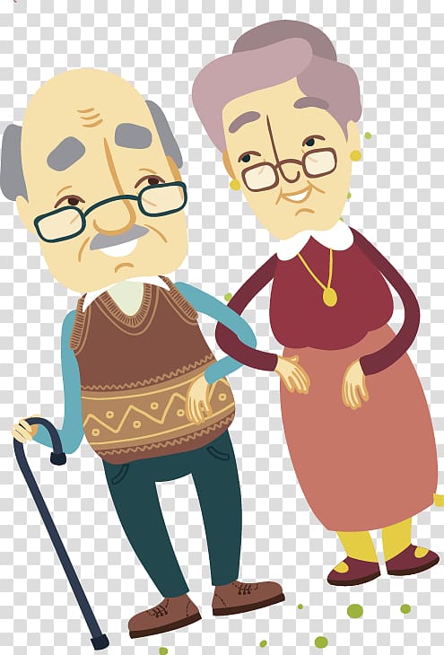 Family Child Interpersonal relationship Illustration, Elderly couple transparent background PNG clipart