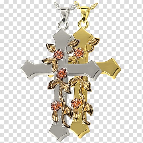 Charms & Pendants Cross Jewellery Necklace Gold, Gold Vine transparent background PNG clipart