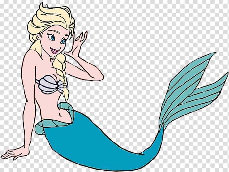 Mermaid Elsa Ariel Art, Mermaid transparent background PNG clipart